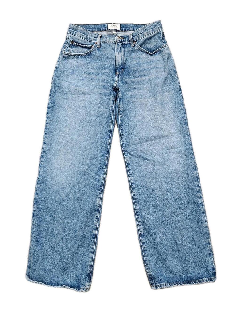 Agolde Wide Leg Jeans Size 27 Fusion A9122- 1371 Light Wash $228